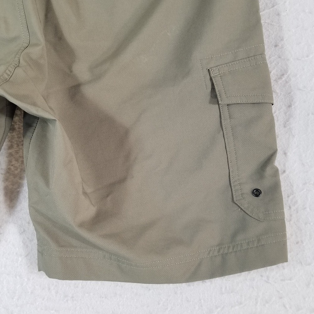 Solaris cargo shorts men's 34x 9 army green Dri-Fit Flex stretch outdoor fishing - Picture 10 of 13